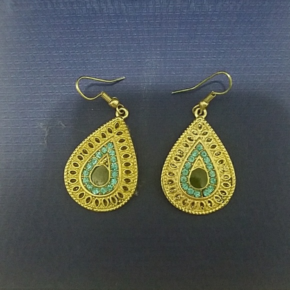 Jewelry - yellow and blue boho earrings